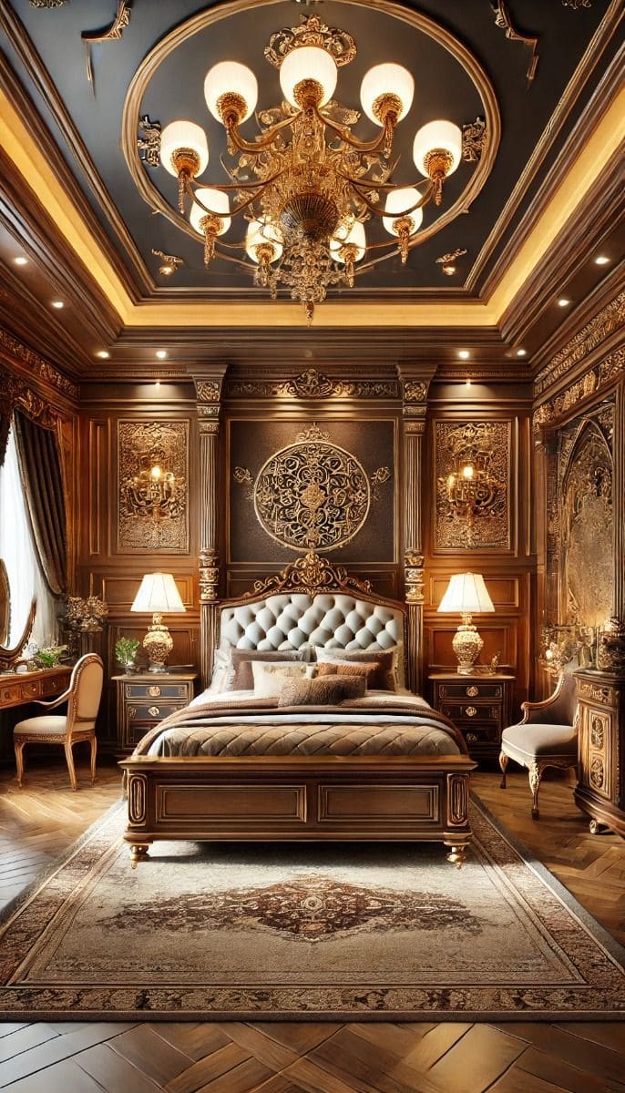 Majestic Elegance in a Grand Bedroom Retreat