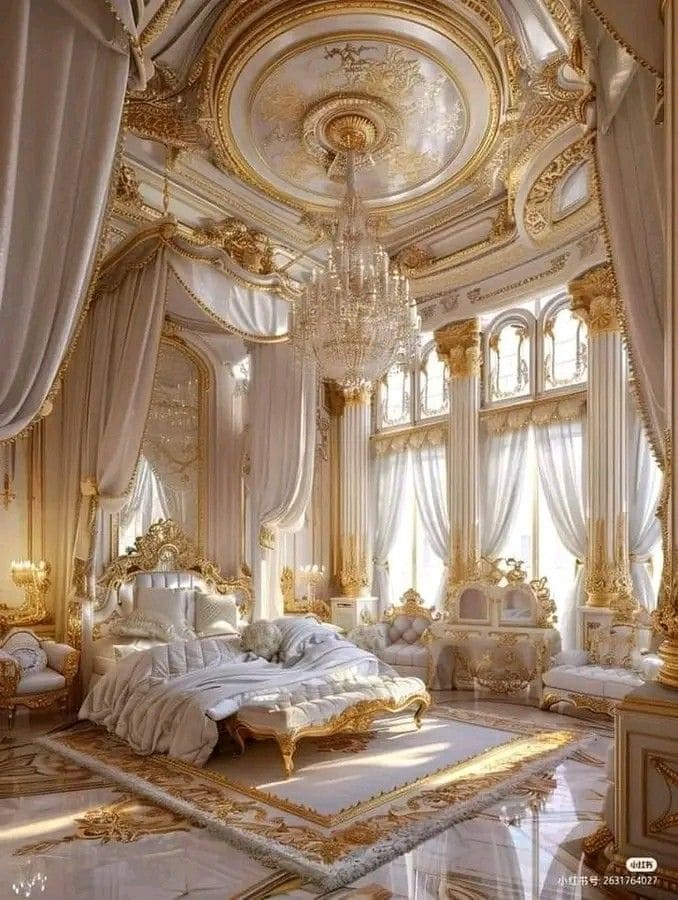 Majestic Gold Palace-Inspired Bedroom