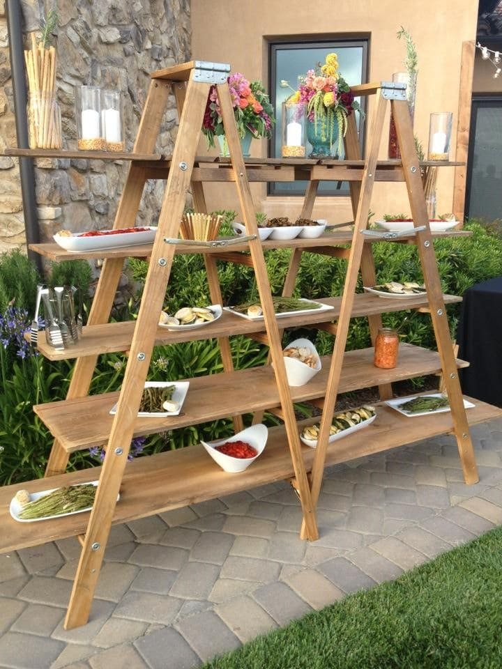 Rustic Ladder Buffet Table