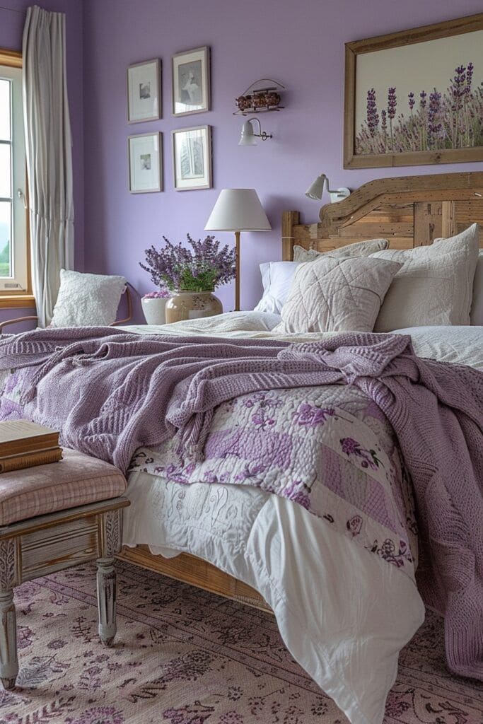 Rustic Lavender Charm with Cozy Accents