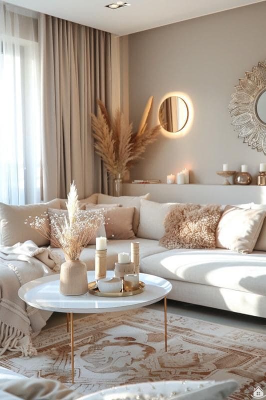 Serene Brown and Cream Living Haven