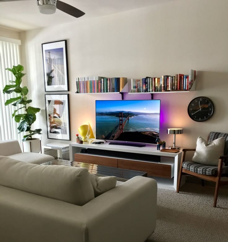 Sleek and Stylish TV Setup for Modern Living Rooms