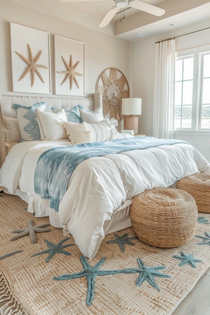 Starfish-Inspired Coastal Bedroom Retreat