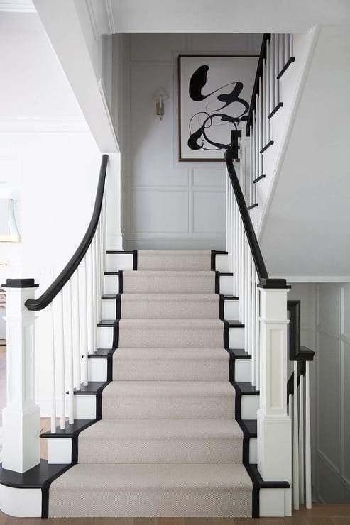 Timeless Black and White Stair Beauty