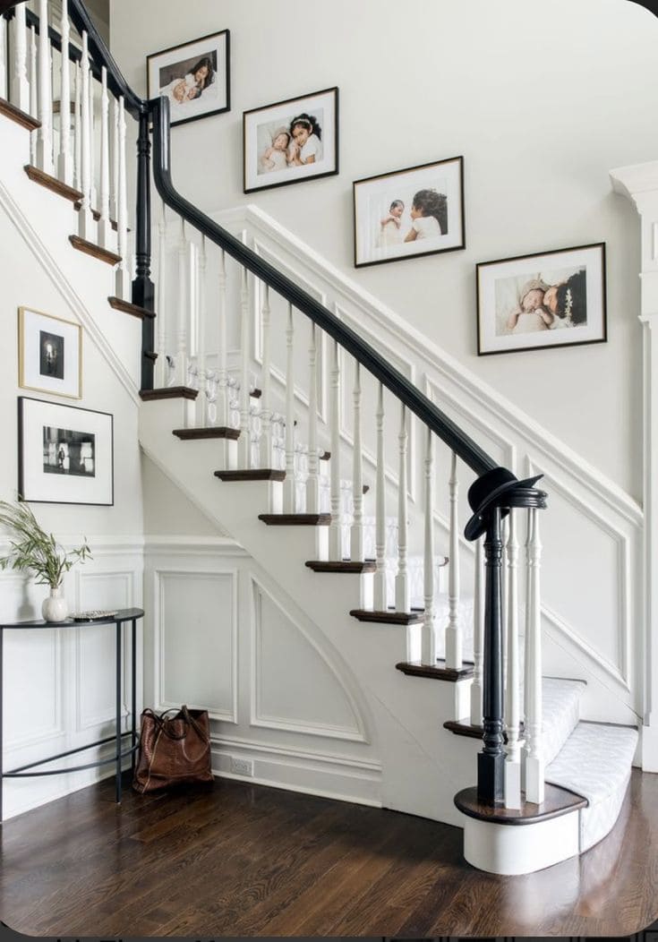 Timeless Black and White Staircase