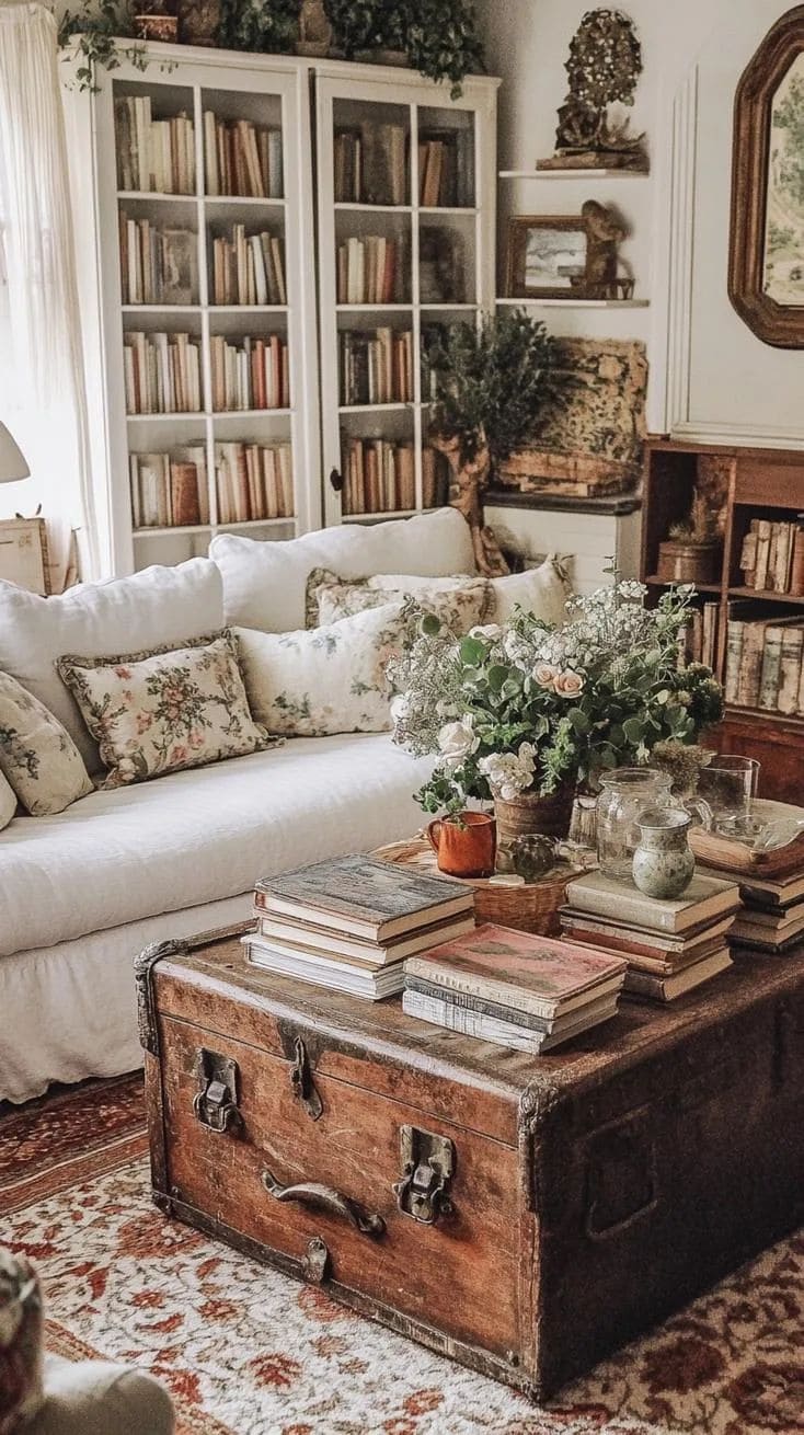 Vintage Book-Lovers Country Chic Haven