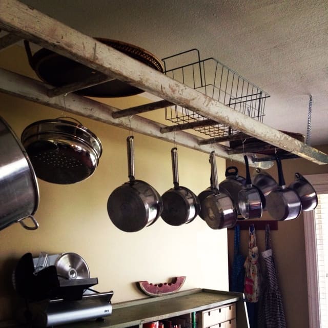 Vintage Ladder Pot Rack