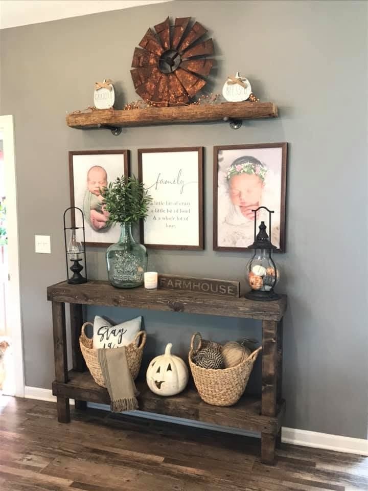 Warm Farmhouse Rustic Wall Display