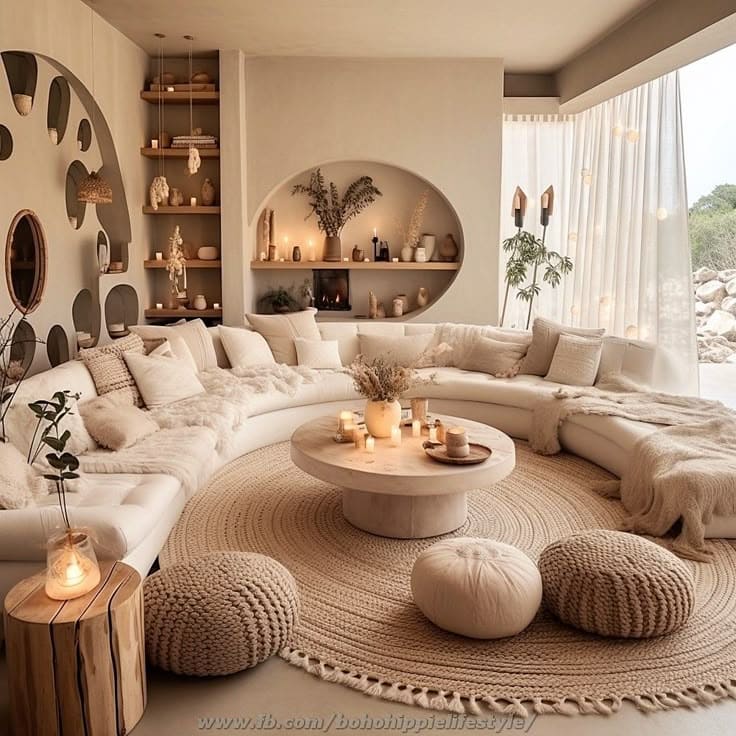 Warm and Earthy Boho-Chic Living Room