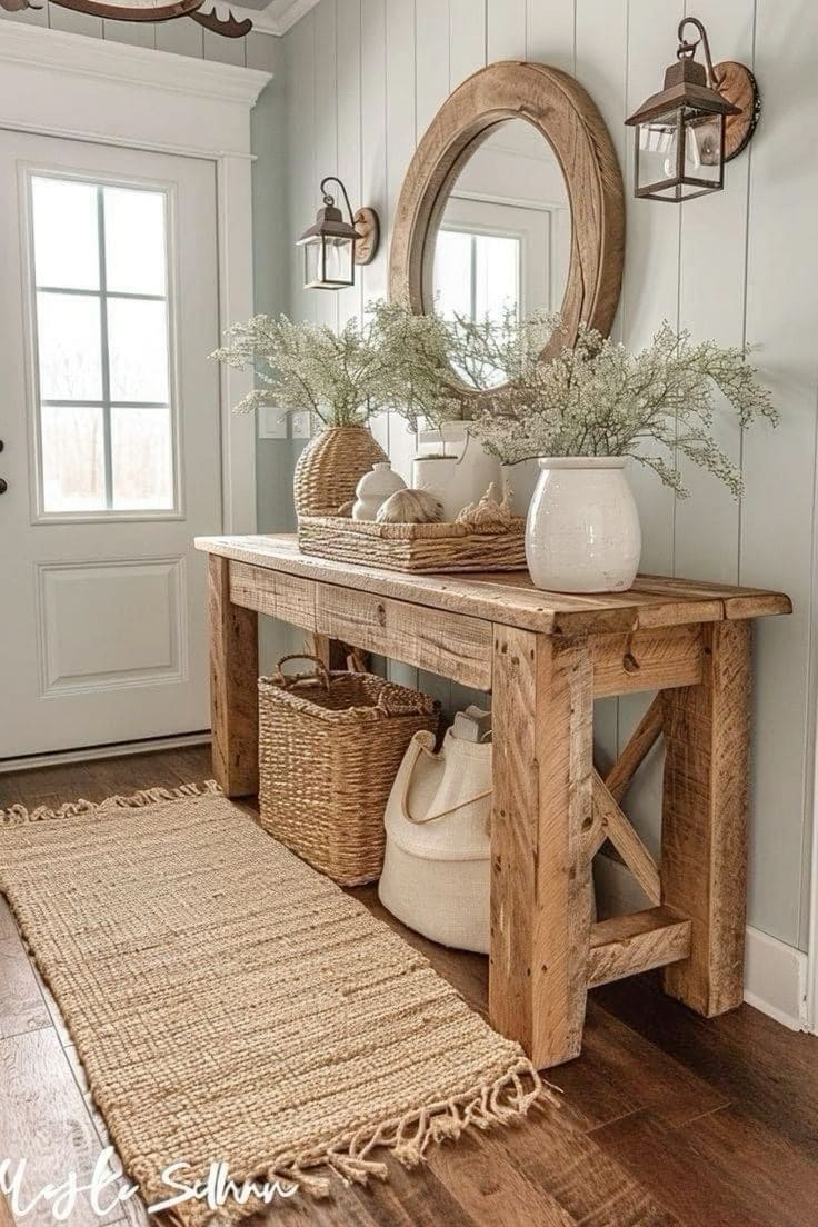 Airy Shiplap Farmhouse Entryway Delight