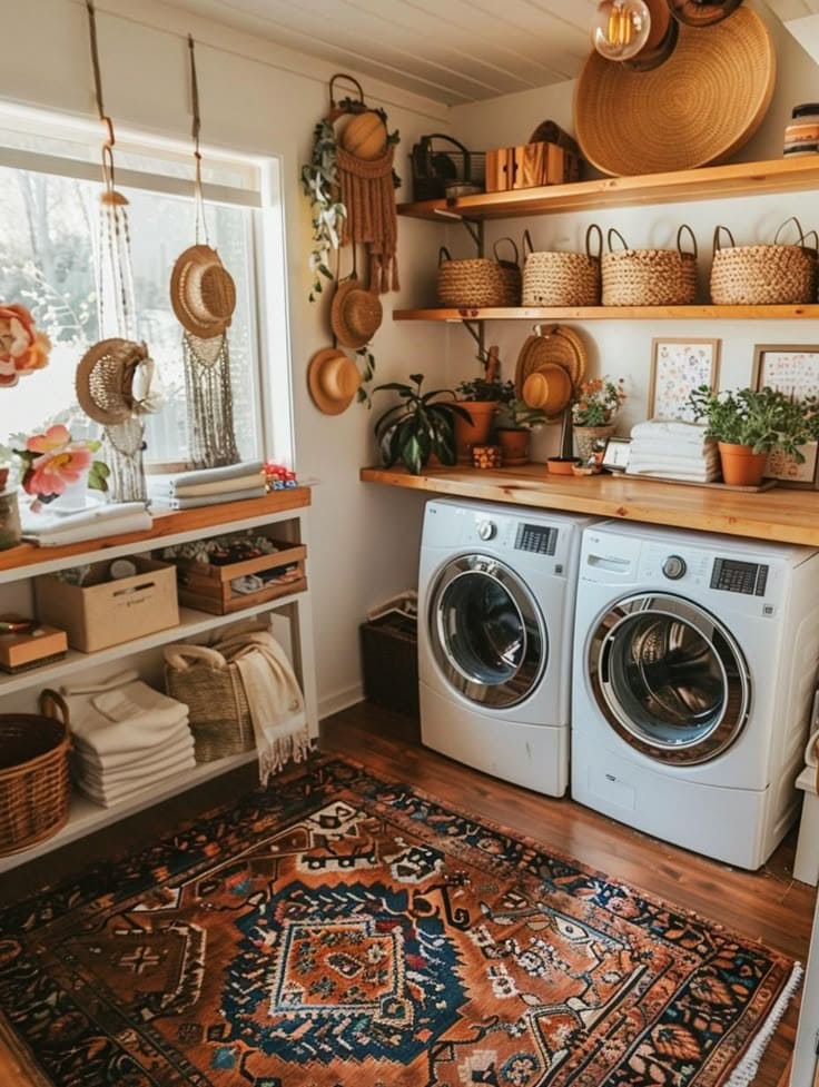 Bohemian Chic Farmhouse Laundry Retreat