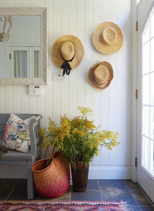 Bright Floral Farmhouse Entryway Retreat