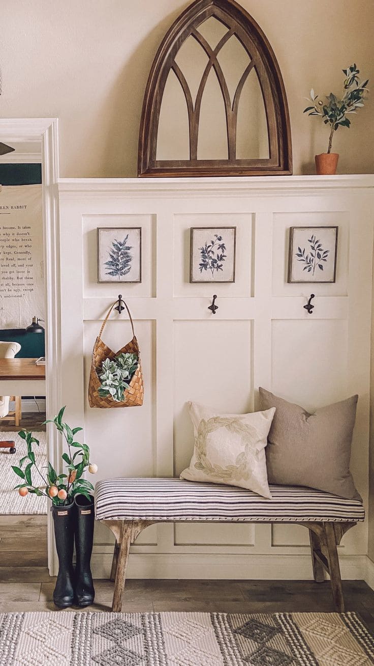 Charming Rustic Entryway Bench Retreat