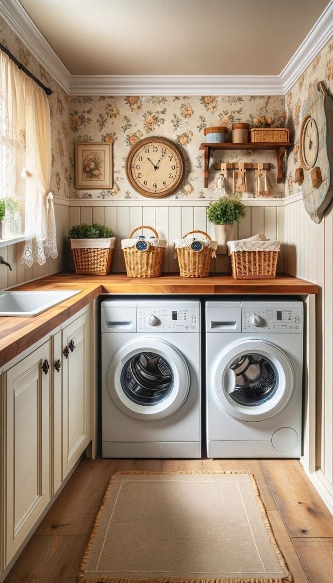 Charming Rustic Retreat Laundry Room