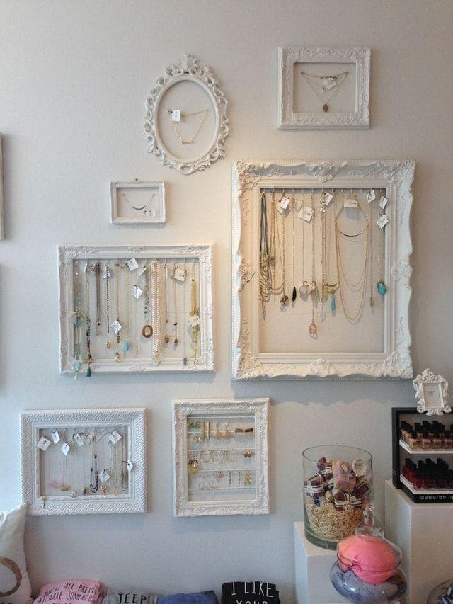 Chic Jewelry Frame Organizer Wall