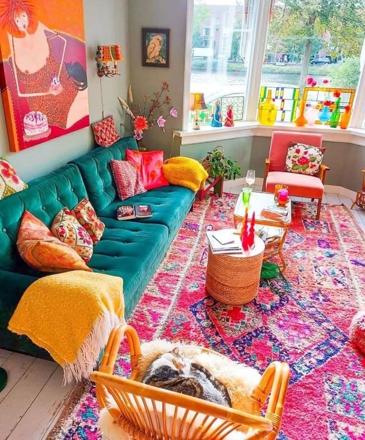 Colorful Vintage Hippie Room Delight