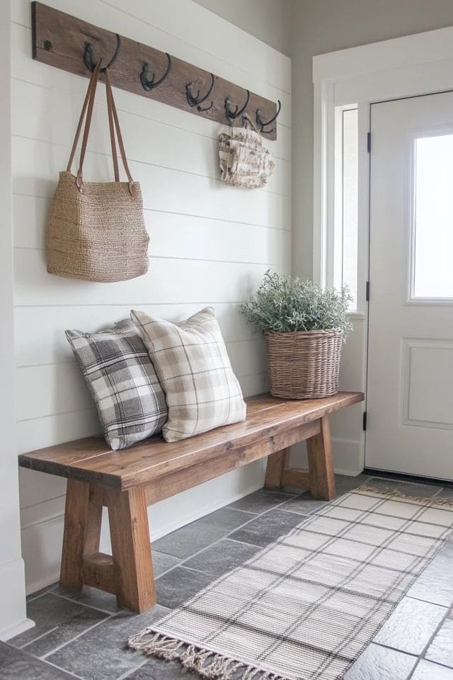 Cozy Neutral Farmhouse Entryway Escape