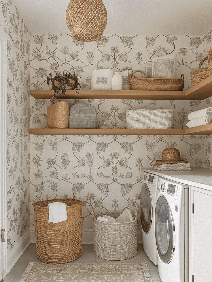 Cozy Vintage Charm Laundry Room