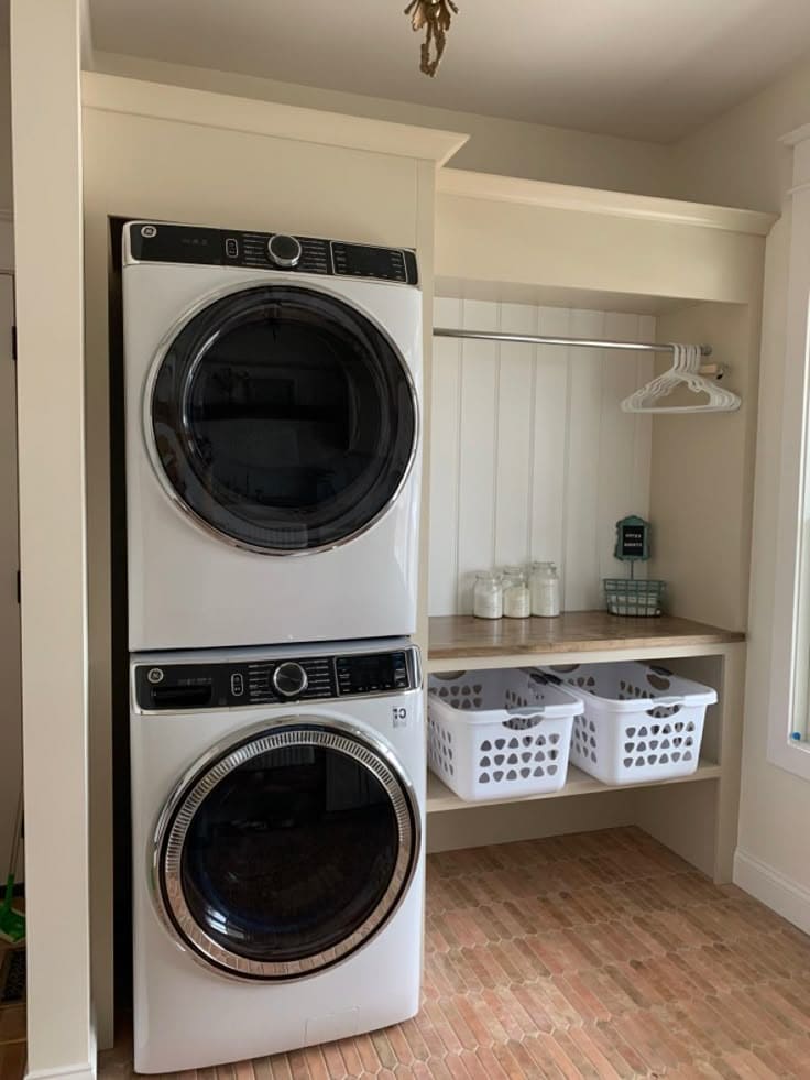 Efficient Stacked Laundry Corner