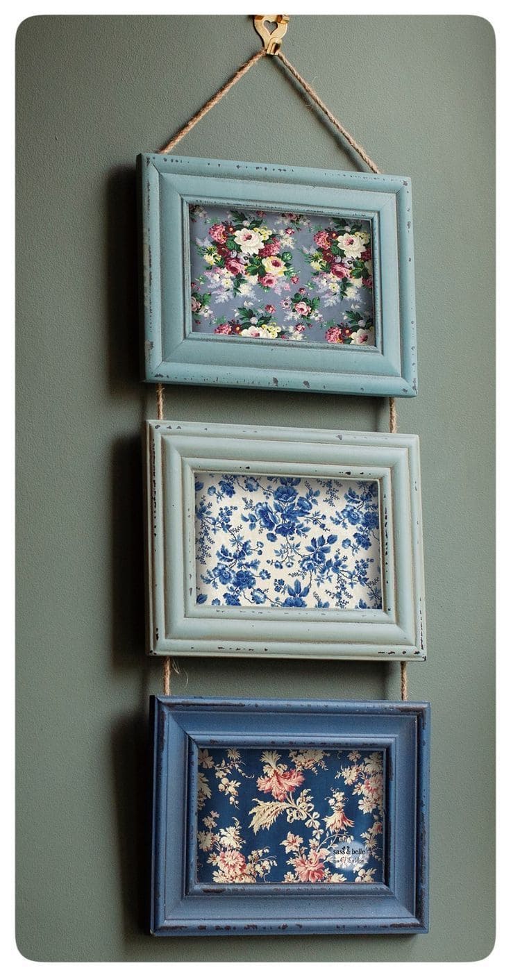 Elegant Fabric Frame Trio Display