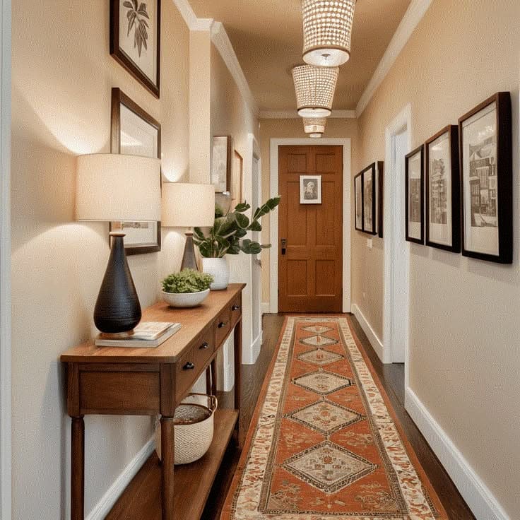 Elegant Narrow Entryway Oasis