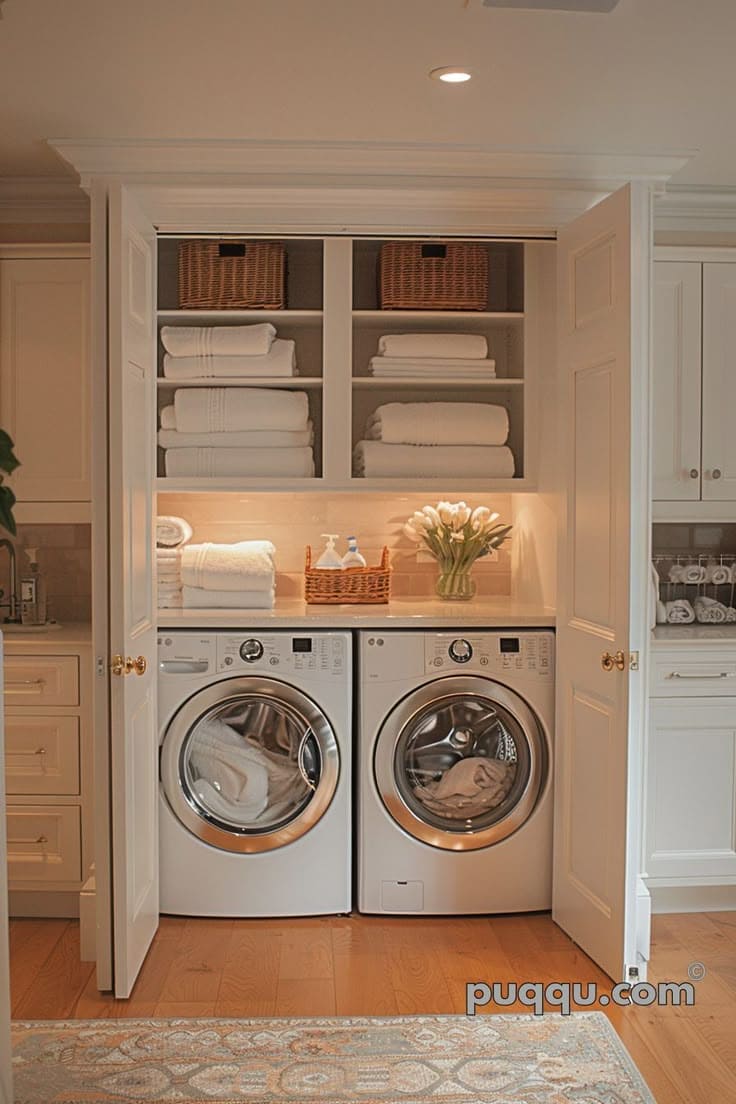 Elegant Serene Laundry Closet