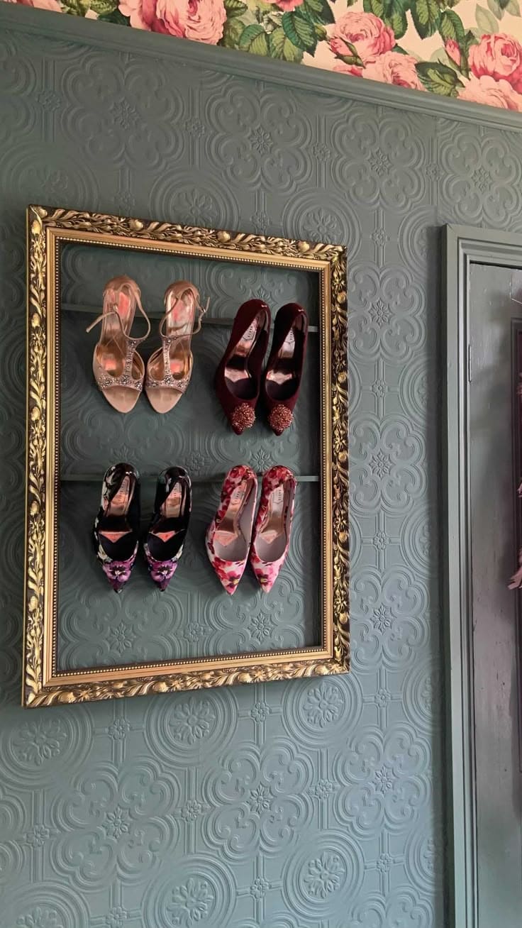 Elegant Shoe Display Frame Rack