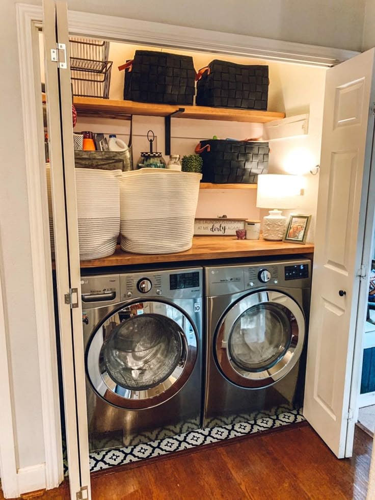 Inviting Compact Laundry Closet