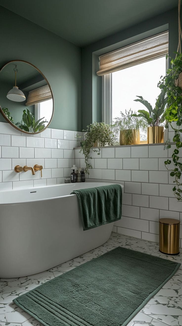 Lush Green Tiny Bath Haven