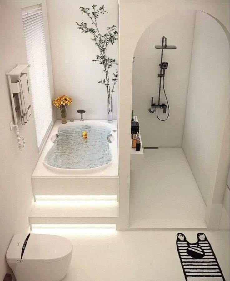 Minimalist Elegant Tiny Bath Haven