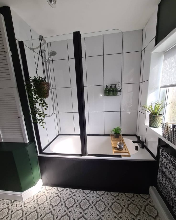 Modern Green Tiny Bath Retreat