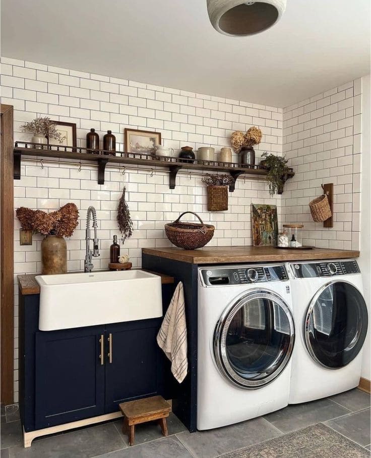 Modern Minimalist Farmhouse Laundry Style