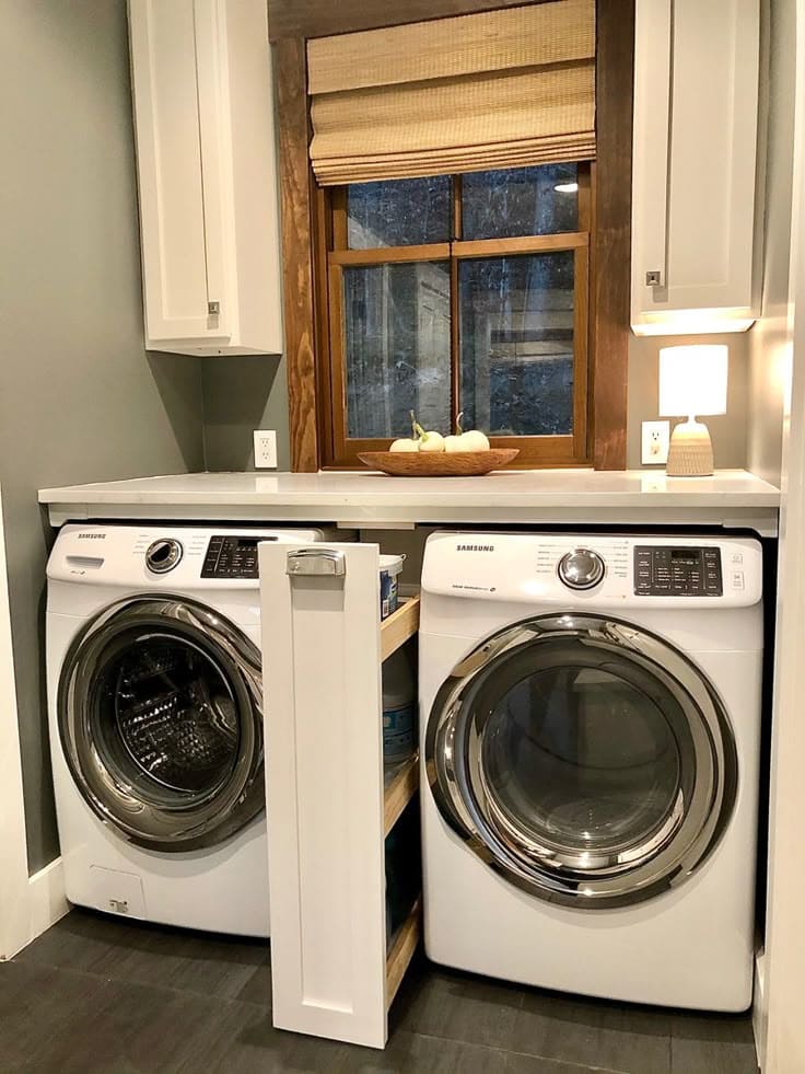 Neat Functional Laundry Nook