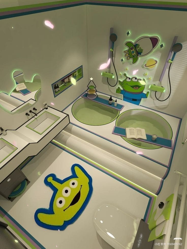 Playful Alien Tiny Bath Adventure