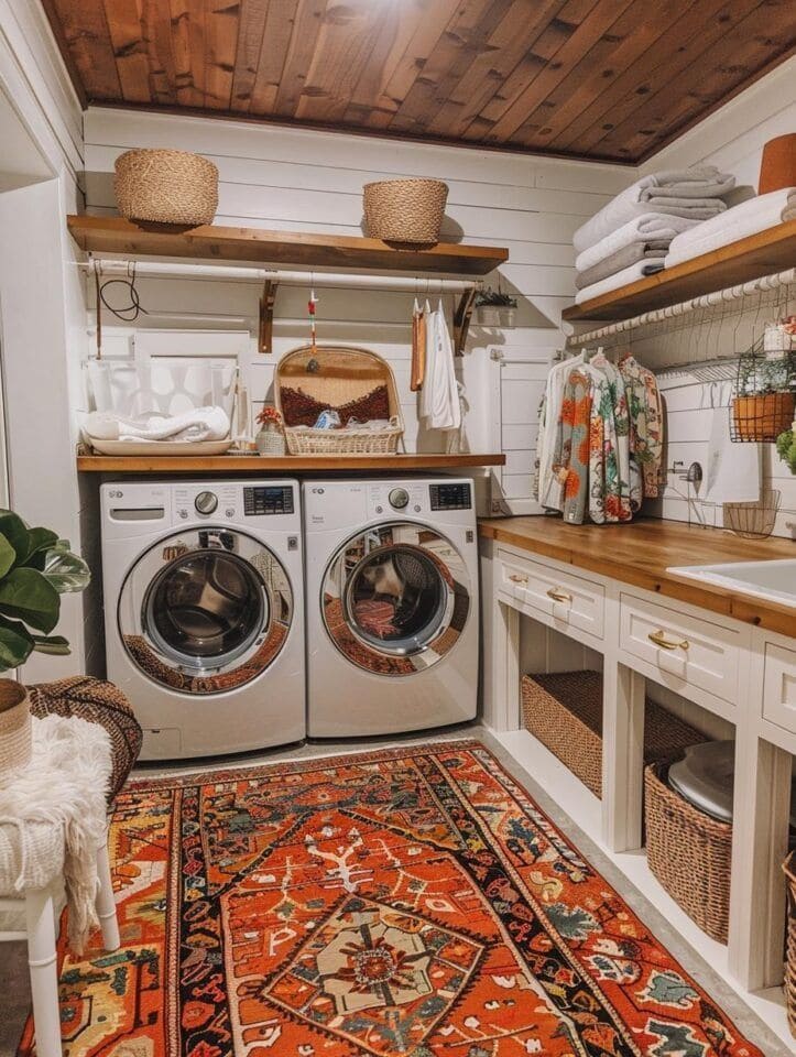 Rustic Elegance in Farmhouse Laundry Style