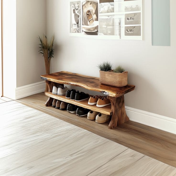 Rustic Woodland Entryway Bench Bliss