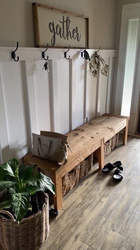 Rustic Woodland Entryway Bench Sanctuary