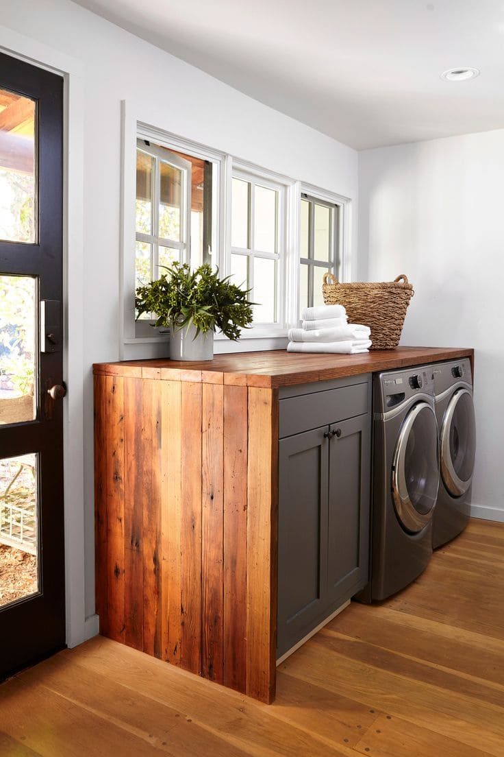 Serene Farmhouse Laundry with Natural Light