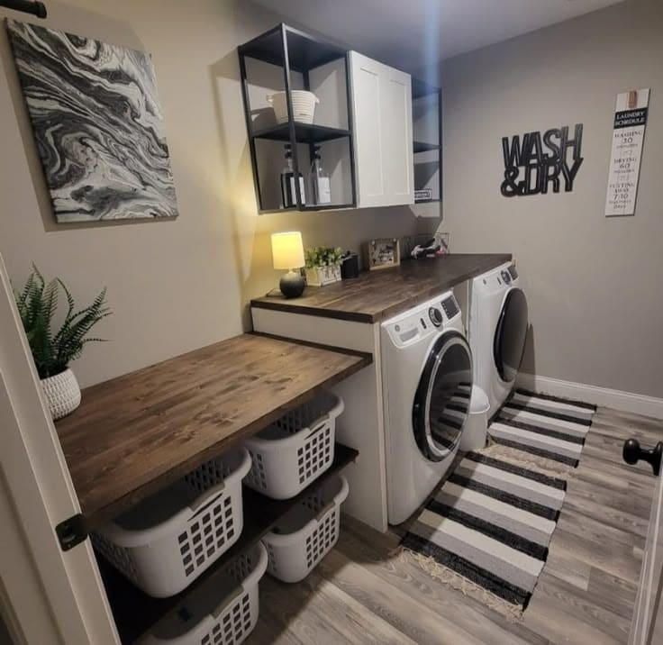 Sleek Organized Laundry Oasis