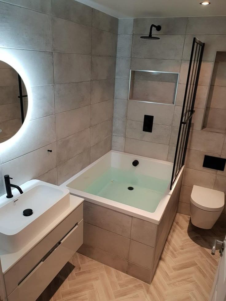 Sleek Stone Tiny Bath Sanctuary