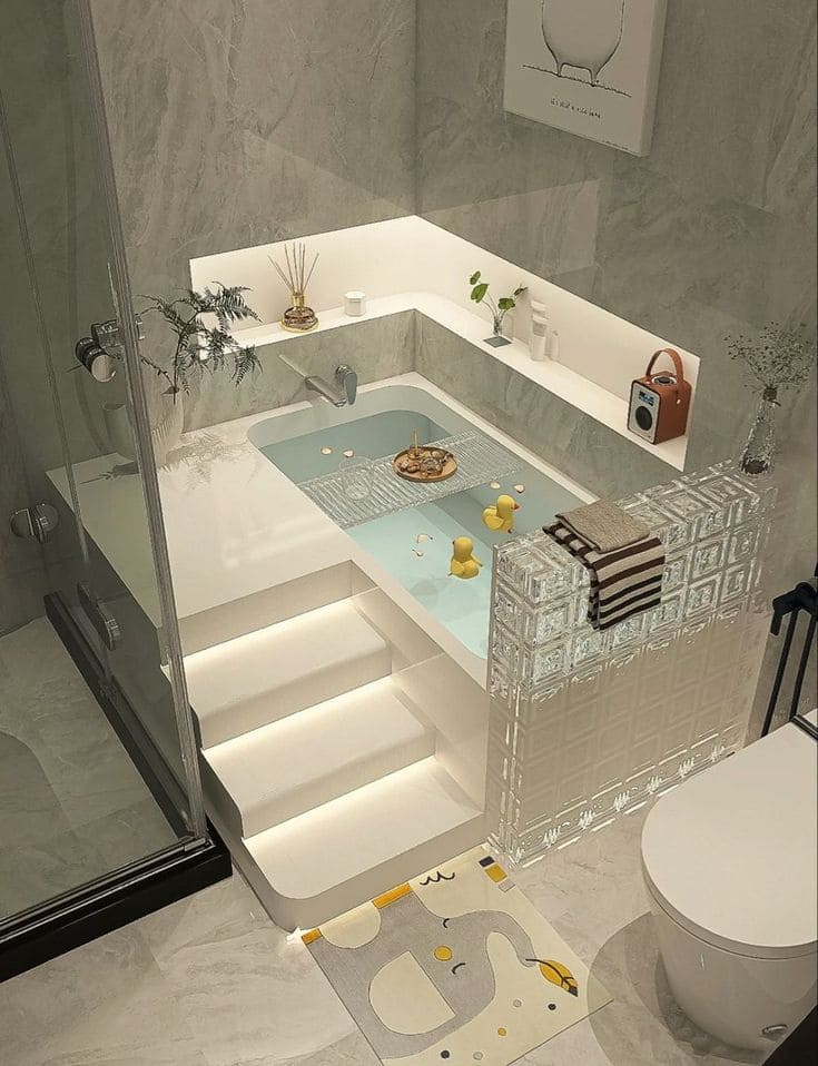 Soft Gray Tiny Bath Sanctuary