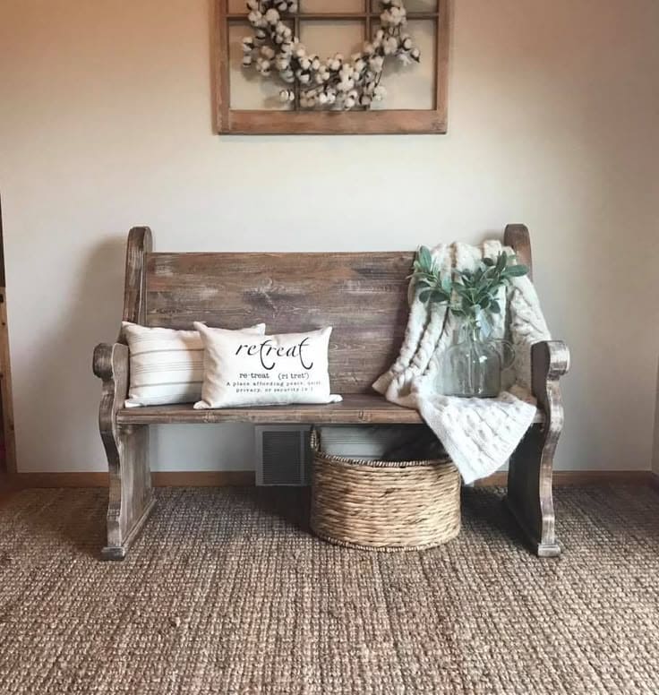 Timeless Farmhouse Entryway Bench Haven