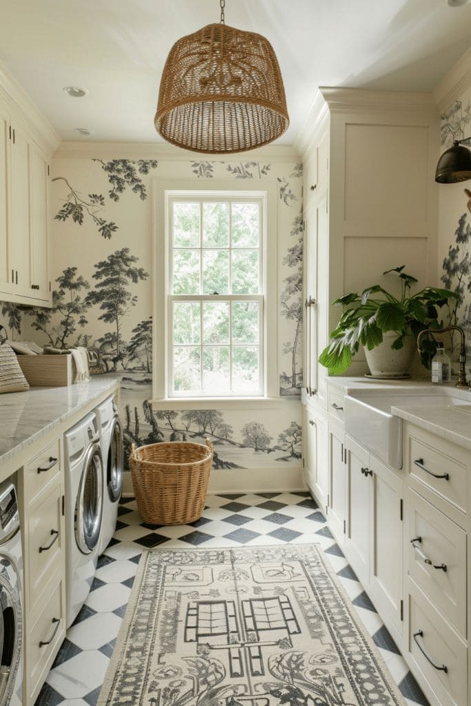 Timeless Scenic Elegance Laundry Room