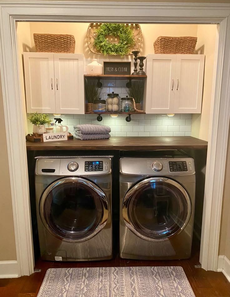 Warm Modern Laundry Sanctuary