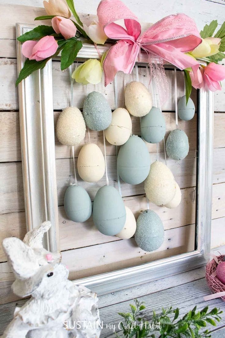 Whimsical Easter Egg Frame Display