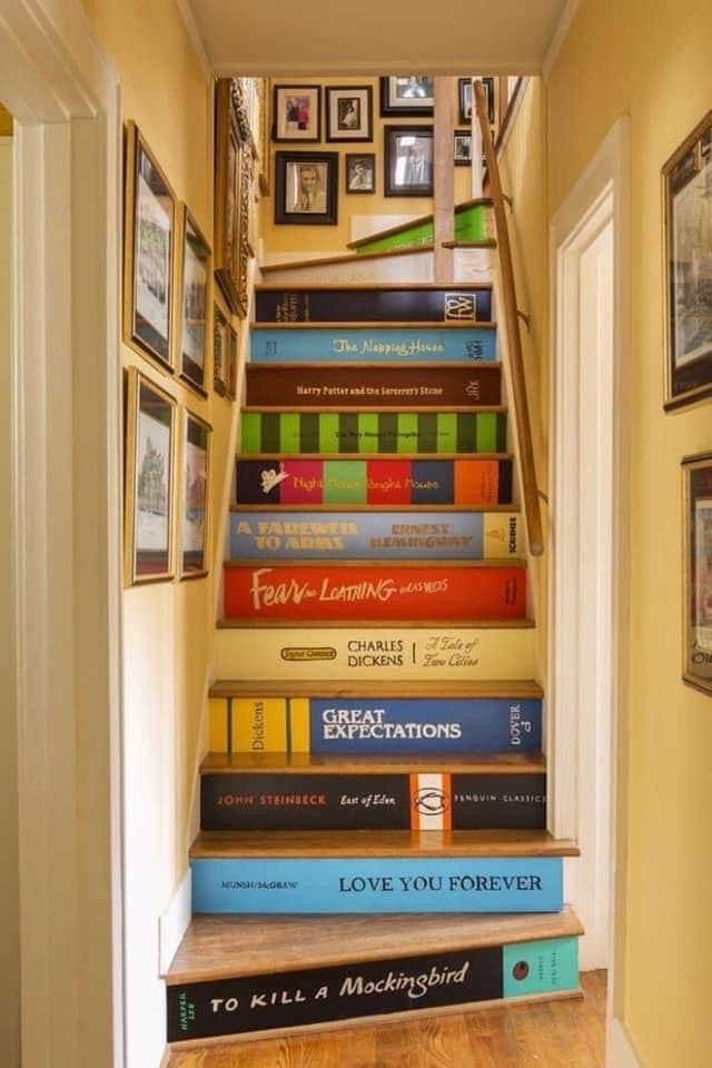 Whimsical Literary Staircase for Book Lovers