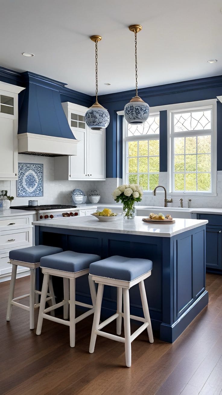 Classic Elegance in Blue and White Harmony