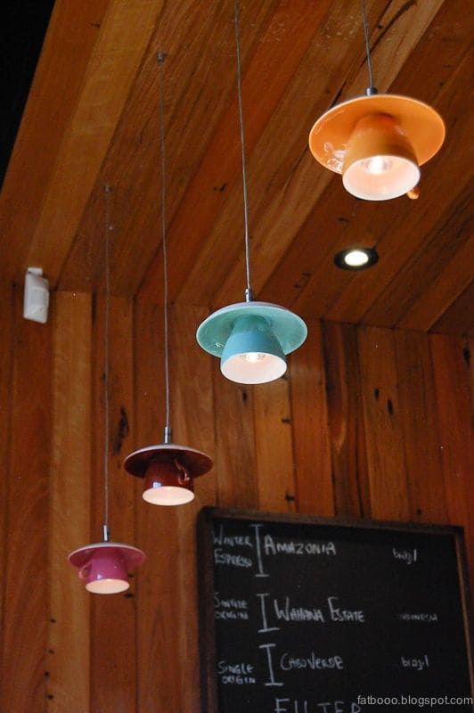 Colorful Upside-Down Teacup Pendant Lights