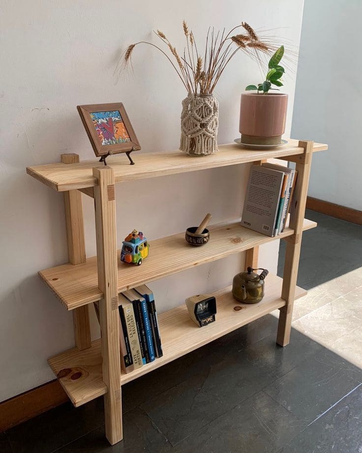 Minimalist Pallet Display Console Shelf