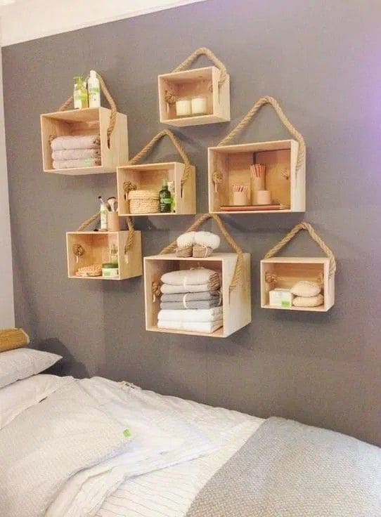 Modern Pallet Hanging Storage Boxes
